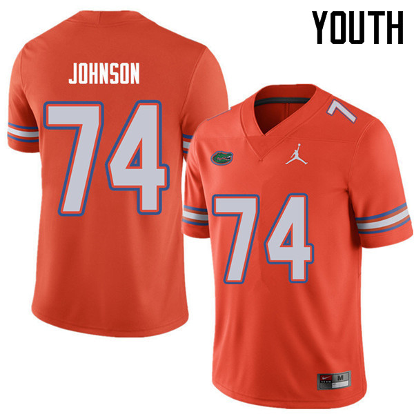 Jordan Brand Youth #74 Fred Johnson Florida Gators College Football Jerseys Sale-Orange - Click Image to Close